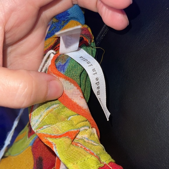 Live 4 Truth Red and Blue Off-the-Shoulder Crop Blouse - Picture 6 of 7